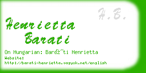 henrietta barati business card